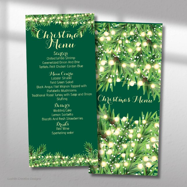 Menu Jantar ou Evento Festivo de Natal (Criador carregado)