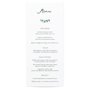 Menu Janto Adelaide Wedding