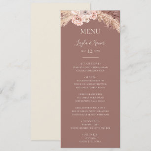 Menu Janto Boho Tropical Botânica Dusty Rosa