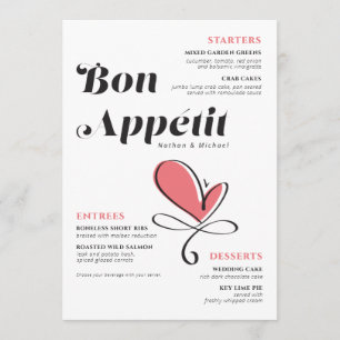 Menu Janto Bon Appetit Wedding Coração Salmão
