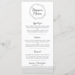 Menu Janto Botânico Moderno Folha Silver