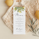Menu Janto Casal Mediterrâneo Lemon Sorrento<br><div class="desc">Evoque o solarenga esplendor de um casamento da Costa Amalfi com a coleção de Casamentos do Mediterrâneo de Limão Amarelo! Infundidos com a maior porção de citros de verão, os convites, placas e decoração irradiam calor, elegância e gráficos de limão encantadores emparelhados com uma bela fonte de caligrafia. Celebre o...</div>