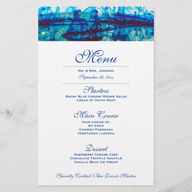 Menu Janto Casamento Azul (Frente)