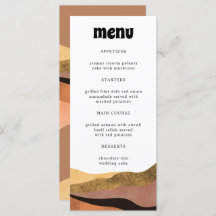 Menu Janto Casamento Bohemian Terracotta Groovy