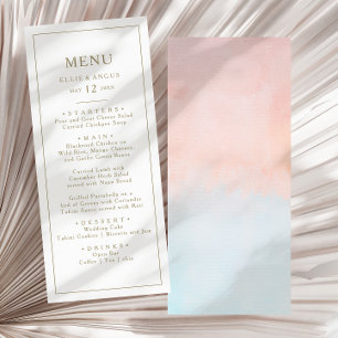 Menu Janto Casamento de Cores d'Água do Verão