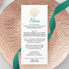 Menu Janto Casamento de Seashell Minimalista