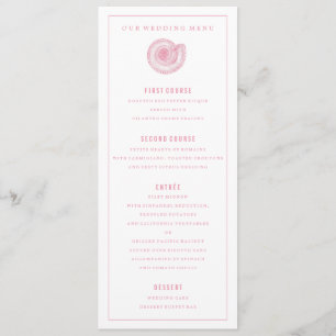 Menu Janto Casamento de Shell do Mar Rosa