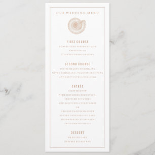 Menu Janto Casamento de Shell Sandy Beige Sea