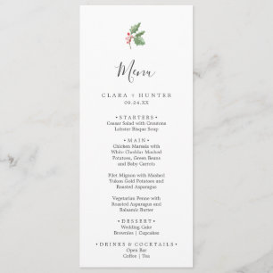 Menu Janto Casamento Greenery & Red Berry de Natal