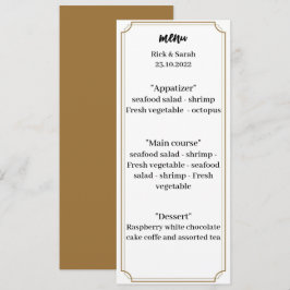 Menu Janto Casamento Marrom Elegante