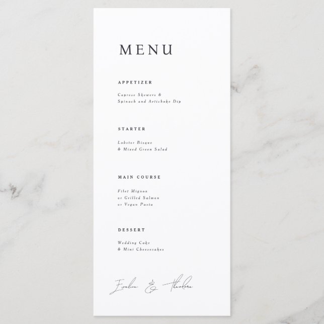 Menu Janto Casamento Parker (Frente)