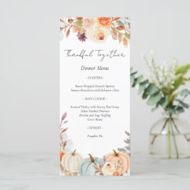 Menu Janto de Ação de Graças