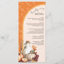 Menu Janto de Ação de Graças de Agrupamento Familiar