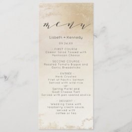 Menu Janto de Aquarela de Folha de Fosco Dourada Amarel