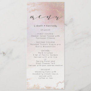 Menu Janto de Aquarela de Fosco Rosa-Esbranquiçado