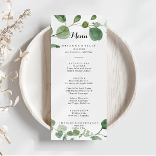 Menu Janto de Caligrafia Moderna Eucalipto