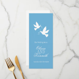 menu janto de casamento azul e branco