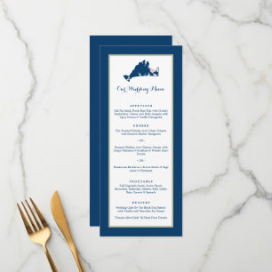Menu Janto de Casamento Azul e Rosa da Martha