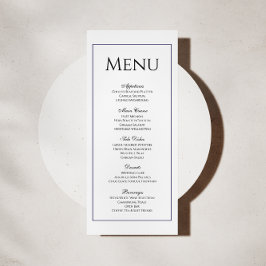 Menu Janto de Casamento Branco e Preto Clássico
