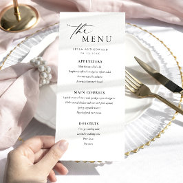 Menu Janto de Casamento Branco Negro Minimalista M