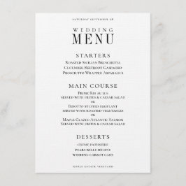 Menu Janto de Casamento Clássico de Sprig Wreath