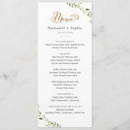Menu Janto de Casamento com Cor de Água Dourada