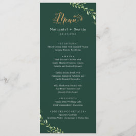 Menu Janto de Casamento com Cor de Água Dourada