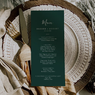 Menu Janto de Casamento Coordenado de Emerald Gree