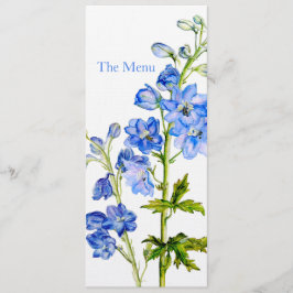 Menu janto de casamento da arte delfiniana azul