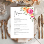 Menu Janto de Casamento da Flor do Brilho Elegante<br><div class="desc">Para mais personalização,  clique em "Personalizar este modelo" e,  em seguida,  em "Editar usando a Ferramenta Design". Na moda fácil de usar modelos de casamento,  mais itens disponíveis na loja (convites,  rsvp,  cartas de agradecimento,  papelaria e decoração). Se precisar de ajuda ou itens correspondentes,  entre em contato comigo.</div>