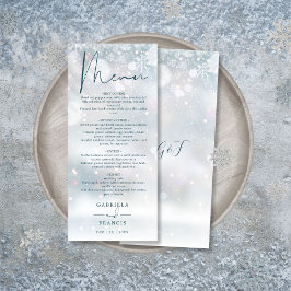 Menu Janto de Casamento da Neve da Wonderland Winter