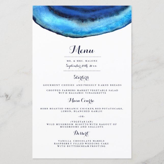 Menu Janto de Casamento de Agata Azul (Frente)