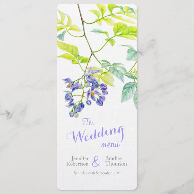 menu janto de casamento de aranha de batata roxa (Frente)