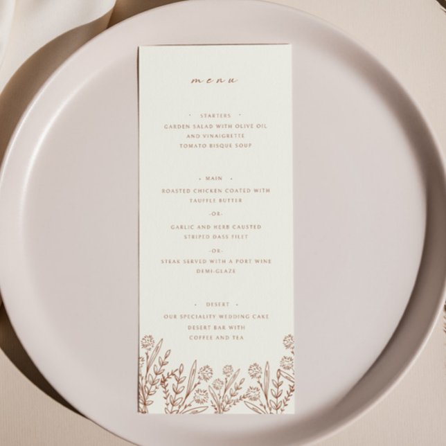 Menu Janto de Casamento de Beringela de Flor Selva (Criador carregado)