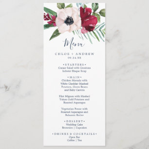 Menu Janto de Casamento de brisa tropical