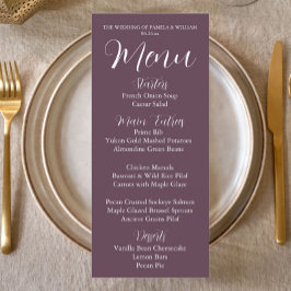 Menu Janto de Casamento de Estilo Simples de EggPlant