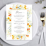 Menu Janto de Casamento de Flores Selvagens de Aquarela<br><div class="desc">Para mais personalização,  clique em "Personalizar este modelo" e,  em seguida,  em "Editar usando a Ferramenta Design". Na moda fácil de usar modelos de casamento,  mais itens disponíveis na loja (convites,  rsvp,  cartas de agradecimento,  papelaria e decoração). Se precisar de ajuda ou itens correspondentes,  entre em contato comigo.</div>