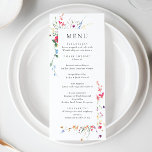Menu Janto de Casamento de Flores Selvagens de Aquarela<br><div class="desc">Para mais personalização,  clique em "Personalizar este modelo" e,  em seguida,  em "Editar usando a Ferramenta Design". Na moda fácil de usar modelos de casamento,  mais itens disponíveis na loja (convites,  rsvp,  cartas de agradecimento,  papelaria e decoração). Se precisar de ajuda ou itens correspondentes,  entre em contato comigo.</div>
