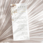 Menu Janto de Casamento de Flores Selvagens Whimsi<br><div class="desc">Este janto de casamento de Wildflower Whimsical é perfeito para o seu simples e elegante casamento de vassoura. As flores silvestres de aquarela minimalistas ajudarão a dar vida à sua visão! O design de bonito flores brancas e douradas, com toques de púrpura e amarela, certamente completará seu sonho de casamento...</div>