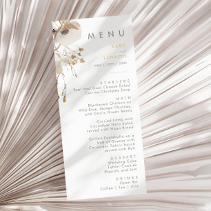 Menu Janto de Casamento de Flores Selvagens Whimsi