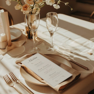 Menu Janto de Casamento de Ivory Botânica e Ash de Qued