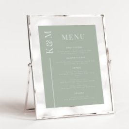 Menu Janto de Casamento de Linha Limpa de Sage