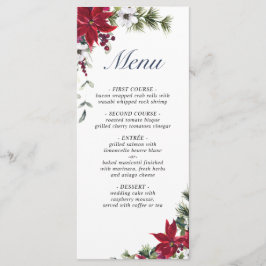Menu Janto de Casamento de Poinsettia Vermelha no Natal