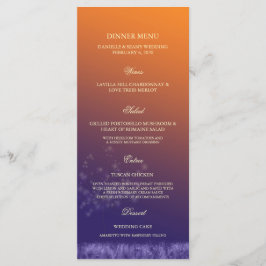 Menu Janto de Casamento de Sunset Dandelions Ombre