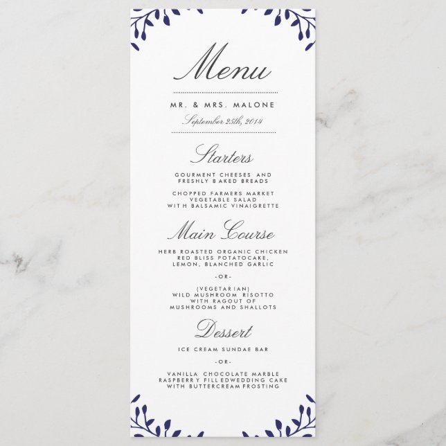 Menu Janto de Casamento do Jardim Secreto - Marinh (Frente)
