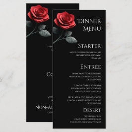 Menu Janto de casamento e Rosa vermelha do Bar-Solteiro