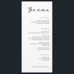 Menu Janto de Casamento Elegante de Escrita Manual Mode<br><div class="desc">Este Simples Menu de Casamento de Escrita Manual Moderna apresenta um design moderno e elegante com um roteiro elegante e fluente. A disposição minimalista e a letra na moda fazem dela um complemento sofisticado a qualquer cenário de mesa de casamento, perfeito para casais que buscam uma estética chic e moderna....</div>
