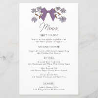 Menu Janto de Casamento Flor de Arcos Lilac