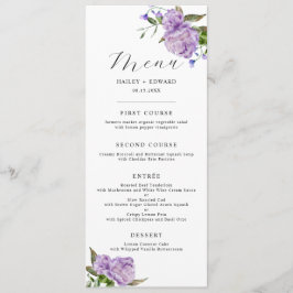 Menu Janto de Casamento Floral Roxo