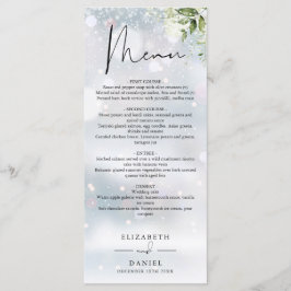Menu Janto de Casamento no inverno Rustic Greenery Mono